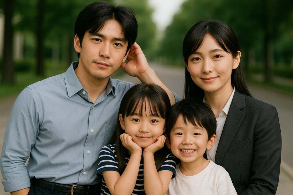 医療保険の選択肢を比較検討する日本人家族のイメージ