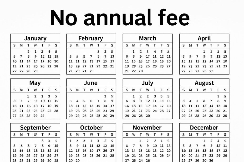 エポスカードは年会費永年無料のカレンダー形式イメージ